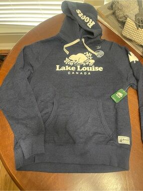 Roots Canada Lake Louise hoodie beaver pullover NWT